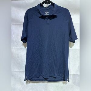 Rhone Navy Blue Delta Pique Short Sleeve Polo Shirt Performance Men’s Large EUC